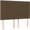 Image de vidaXL TÃªtes de lit 4 pcs Marron foncÃ© 72x5x78/88 cm Tissu