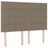 Image de vidaXL TÃªtes de lit 4 pcs Taupe 72x5x78/88 cm Tissu