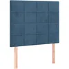 Image de vidaXL TÃªtes de lit 2 pcs Bleu foncÃ© 100x5x78/88 cm Velours