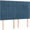 Image de vidaXL TÃªtes de lit 4 pcs Bleu foncÃ© 72x5x78/88 cm Velours