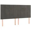 Image de vidaXL TÃªtes de lit 4 pcs Gris foncÃ© 80x5x78/88 cm Velours