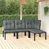 Image de vidaXL TÃªtes de lit 4 pcs Noir 80x5x78/88 cm Similicuir