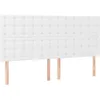 Image de vidaXL TÃªtes de lit 4 pcs Blanc 80x5x78/88 cm Similicuir