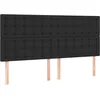 Image de vidaXL TÃªtes de lit 4 pcs Noir 100x5x78/88 cm Similicuir