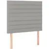 Image de vidaXL TÃªtes de lit 2 pcs Gris clair 100x5x78/88 cm Tissu