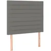 Image de vidaXL TÃªtes de lit 2 pcs Gris foncÃ© 100x5x78/88 cm Tissu