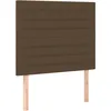 Image de vidaXL TÃªtes de lit 2 pcs Marron FoncÃ© 100x5x78/88 cm Tissu