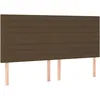Image de vidaXL TÃªtes de lit 4 pcs Marron foncÃ© 100x5x78/88 cm Tissu