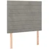 Image de vidaXL TÃªtes de lit 2 pcs Gris clair 80x5x78/88 cm Velours