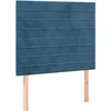 Image de vidaXL TÃªtes de lit 2 pcs Bleu foncÃ© 100x5x78/88 cm Velours
