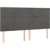 Image de vidaXL TÃªtes de lit 4 pcs Gris foncÃ© 100x5x78/88 cm Velours