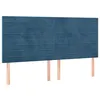 Image de vidaXL TÃªtes de lit 4 pcs Bleu foncÃ© 100x5x78/88 cm Velours