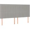 Image de vidaXL TÃªtes de lit 4 pcs Gris clair 80x5x78/88 cm Tissu