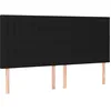 Image de vidaXL TÃªtes de lit 4 pcs Noir 80x5x78/88 cm Tissu