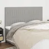 Image de vidaXL TÃªtes de lit 4 pcs Gris clair 90x5x78/88 cm Tissu