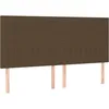 Image de vidaXL TÃªtes de lit 4 pcs Marron foncÃ© 100x5x78/88 cm Tissu