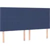 Image de vidaXL TÃªtes de lit 4 pcs Bleu 100x5x78/88 cm Tissu
