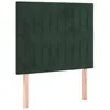 Image de vidaXL TÃªtes de lit 2 pcs Vert foncÃ© 100x5x78/88 cm Velours