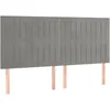 Image de vidaXL TÃªtes de lit 4 pcs Gris clair 80x5x78/88 cm Velours