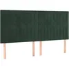 Image de vidaXL TÃªtes de lit 4 pcs Vert foncÃ© 100x5x78/88 cm Velours