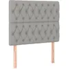 Image de vidaXL TÃªtes de lit 2 pcs Gris clair 90x7x78/88 cm Tissu
