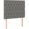 Image de vidaXL TÃªtes de lit 2 pcs Gris foncÃ© 90x7x78/88 cm Tissu