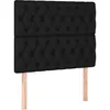 Image de vidaXL TÃªtes de lit 2 pcs Noir 100x7x78/88 cm Tissu