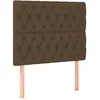 Image de vidaXL TÃªtes de lit 2 pcs Marron FoncÃ© 100x7x78/88 cm Tissu