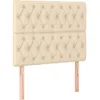 Image de vidaXL TÃªtes de lit 2 pcs CrÃ¨me 100x7x78/88 cm Tissu