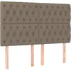 Image de vidaXL TÃªtes de lit 4 pcs Taupe 72x7x78/88 cm Tissu