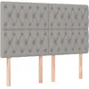 Image de vidaXL TÃªtes de lit 4 pcs Gris clair 80x7x78/88 cm Tissu