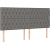 Image de vidaXL TÃªtes de lit 4 pcs Gris foncÃ© 100x7x78/88 cm Tissu