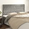 Image de vidaXL TÃªtes de lit 4 pcs Gris clair 90x7x78/88 cm Velours
