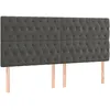 Image de vidaXL TÃªtes de lit 4 pcs Gris foncÃ© 100x7x78/88 cm Velours
