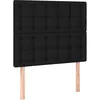 Image de vidaXL TÃªtes de lit 2 pcs Noir 80x5x78/88 cm Tissu