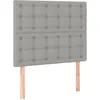 Image de vidaXL TÃªtes de lit 2 pcs Gris clair 100x5x78/88 cm Tissu