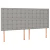 Image de vidaXL TÃªtes de lit 4 pcs Gris clair 80x5x78/88 cm Tissu