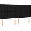 Image de vidaXL TÃªtes de lit 4 pcs Noir 100x5x78/88 cm Tissu