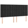 Image de vidaXL TÃªtes de lit 4 pcs Noir 100x5x78/88 cm Velours
