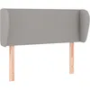 Image de vidaXL TÃªte de lit avec oreilles Gris clair 93x23x78/88 cm Tissu