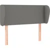 Image de vidaXL TÃªte de lit avec oreilles Gris foncÃ© 93x23x78/88 cm Tissu