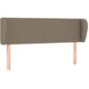 Image de vidaXL TÃªte de lit avec oreilles Taupe 147x23x78/88 cm Tissu