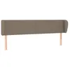 Image de vidaXL TÃªte de lit avec oreilles Taupe 163x23x78/88 cm Tissu