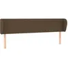 Image de vidaXL TÃªte de lit avec oreilles Marron foncÃ© 183x23x78/88 cm Tissu