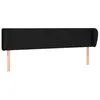 Image de vidaXL TÃªte de lit avec oreilles Noir 203x23x78/88 cm Tissu