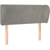 Image de vidaXL TÃªte de lit avec oreilles Gris clair 93x23x78/88 cm Velours