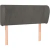 Image de vidaXL TÃªte de lit avec oreilles Gris foncÃ© 93x23x78/88 cm Velours