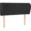 Image de vidaXL TÃªte de lit avec oreilles Noir 93x23x78/88 cm Velours