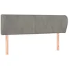 Image de vidaXL TÃªte de lit avec oreilles Gris clair 147x23x78/88 cm Velours