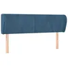 Image de vidaXL TÃªte de lit avec oreilles Bleu foncÃ© 147x23x78/88 cm Velours